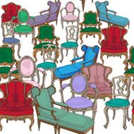 Antique chairs pattern