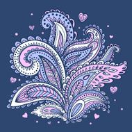 Beautiful Indian floral ornament N23