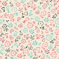 Flower seamless vector pattern Endless texture for textile