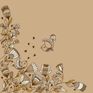 Vintage floral banner N4