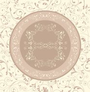 Floral circle and frame
