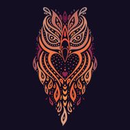 Decorative Owl Ethnic pattern N9