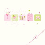 Baby shower card with copy space N5