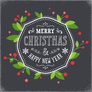 Chalkboard Christmas Card N7
