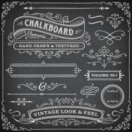 Chalkboard ornate design elements