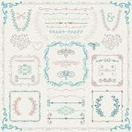 Colorful Hand Drawn Design Elements N3