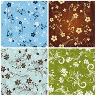 Seamless floral pattern set N16