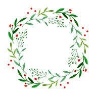 Watercolor wreath