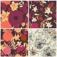 seamless floral backgrounds set N12