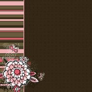 hand draw flowers on brown background N3