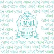Summer background with label