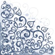 Blue floral illustration N2