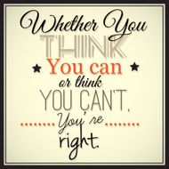 Inspirational VECTOR quote in retro style N7