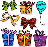Gift decor collection in colour