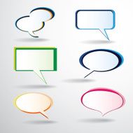 Set of Colorful Speech Bubbles N5