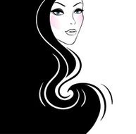 Beautiful woman&#039;s silhouette N10