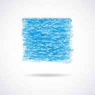 Square blue oil pastel banner