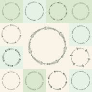 Vector flourish circle and frames