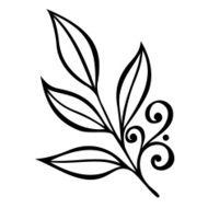 Original Decorative Leaf with Ornament N5