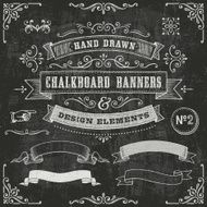 Chalkboard Banners and Design Elements N2