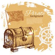 Pirate vintage background N3