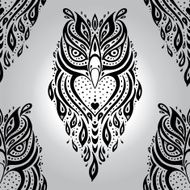 Decorative Owl Seamless pattern