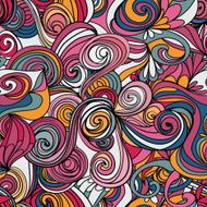 Seamless wave hand-drawn pattern waves background N33