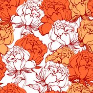 Rose flowers seamless ornament