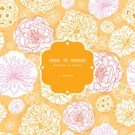 Warm day flowers frame seamless pattern background