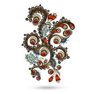 Henna Paisley Mehndi Doodles Design Element N18