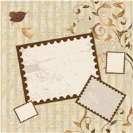 bird with a heart of gold on the retro background