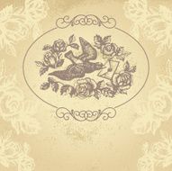 Bird with love letter and flowers N2