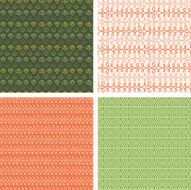 Four Autumn Textures Seamless Patterns Backgrounds Set