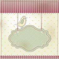 Card with bird