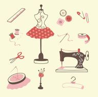 sewing and embroidery icons