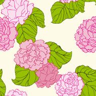 peonies seamless background floral pattern