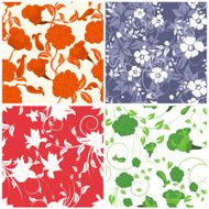 seamless floral backgrounds set N14