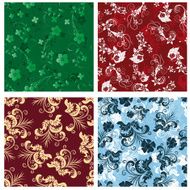 seamless floral backgrounds set N15
