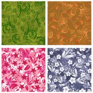 seamless floral backgrounds set N16