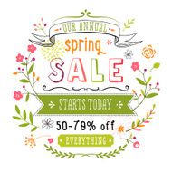 Hand Drawn Floral Sale Design