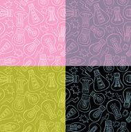 Outline pattern of light bulbs