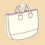 Handbag sketch drawing