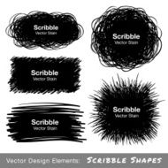 Set of Hand Drawn Scribble Shapes N2