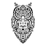 Decorative Owl Ethnic pattern N10