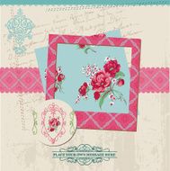 Scrapbook Design Elements - Vintage Flower Card N6