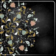 Chalk Style Hand Drawn Flowers N4
