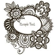 Doodle vector frame