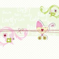Baby shower card with copy space N6