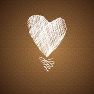 Love hearts sketch hand drawn card N2
