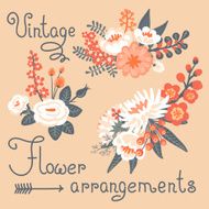 Vintage flowers Cute flower for design N6
